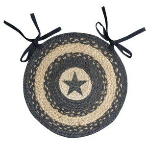 Set 6 Country Star woven Chair pads and coaster set - New